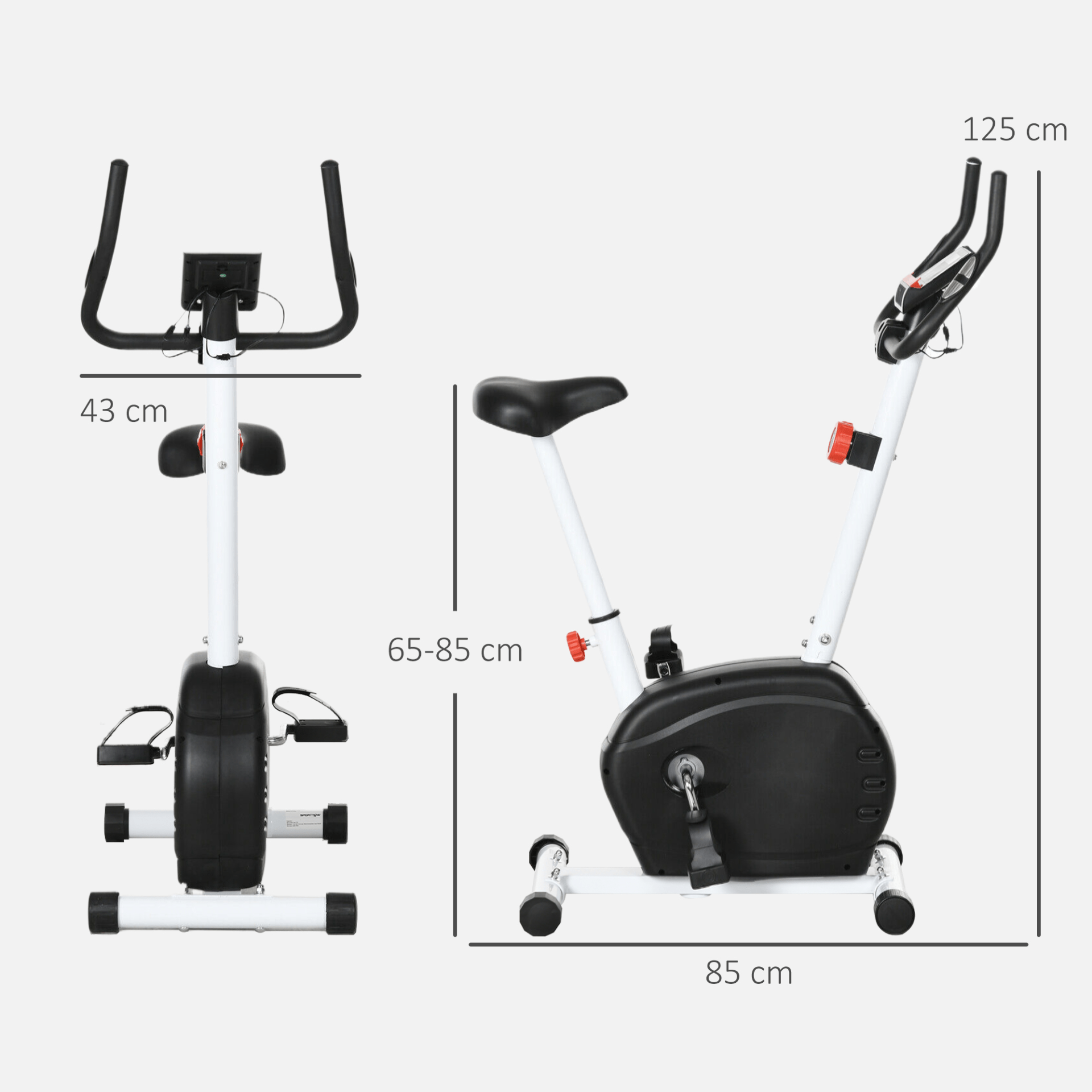 Exercise Bike SPORTNOW Silent Exercise Bike  8-Level Resistance