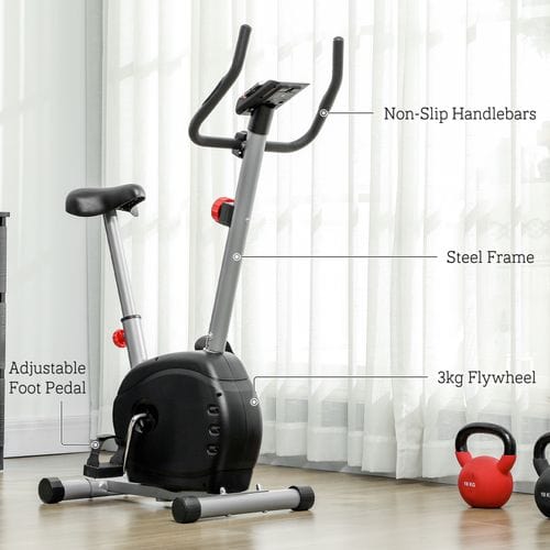 Exercise Bike SPORTNOW Exercise Bike with Heart Rate Monitor