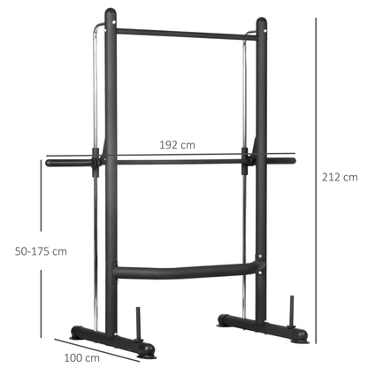 Multi Gym Adjustable Weight Lifting Stand with Pull Up Bar