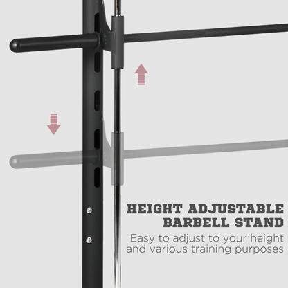 Multi Gym Adjustable Weight Lifting Stand with Pull Up Bar