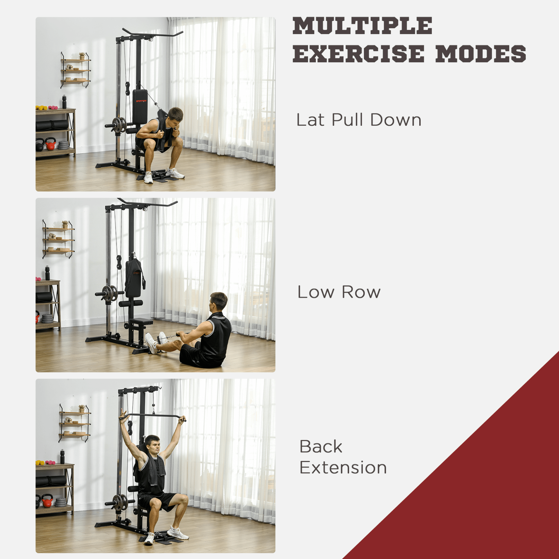 Multi Gym SPORTNOW Pull Up Station with Adjustable Seat for Chin ups