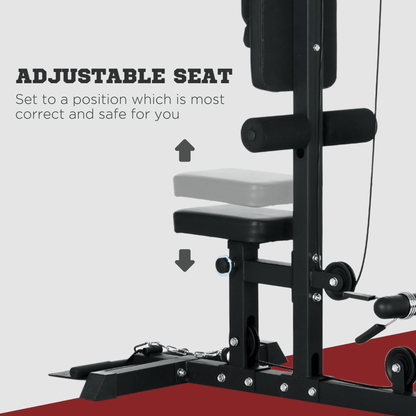 Multi Gym SPORTNOW Pull Up Station with Adjustable Seat for Chin ups