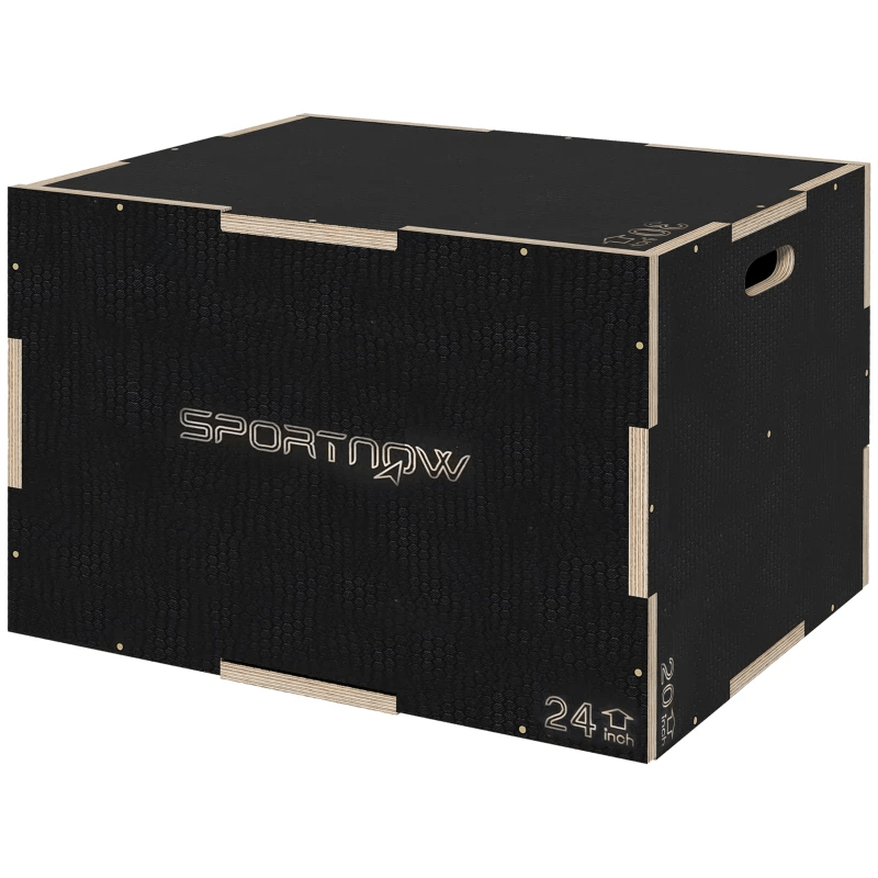 3-in-1 Wooden Plyo Box for Home Gym Workouts SPORTNOW - Fitness Max