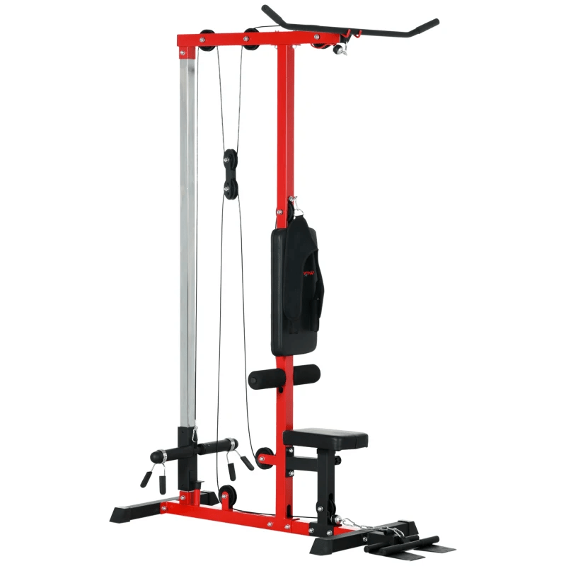 Power Tower SPORTNOW Multi-Function Power Tower with Adjustable Seat, Lat Pulldown