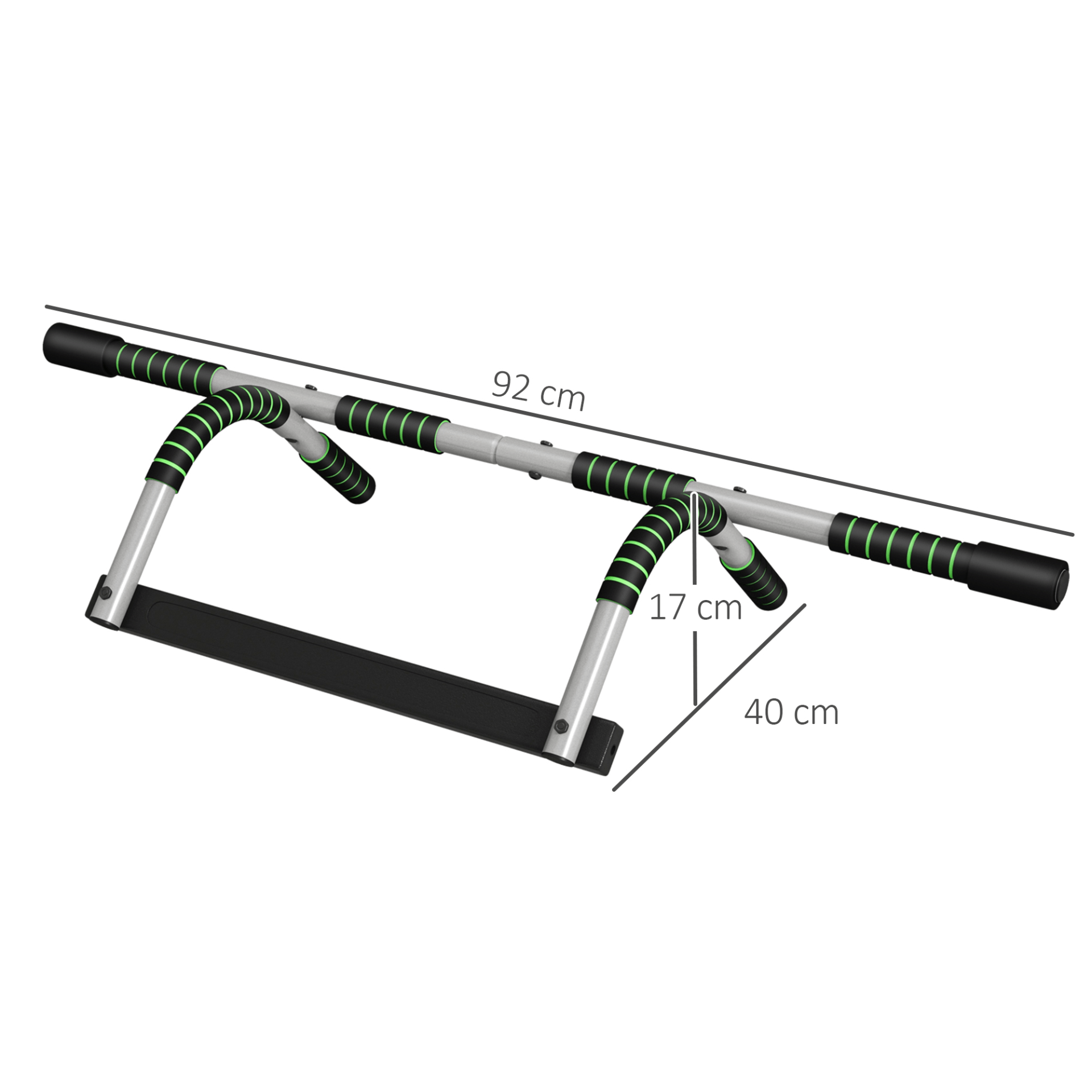 Green Doorway Pull-Up Bar for Home Fitness, Indoor Gym Upper Body Workouts - Fitness Max
