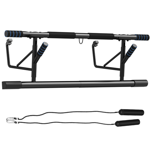 SPORTNOW Doorway Pull-Up Bar with Resistance Bands for Home Gym - Fitness Max