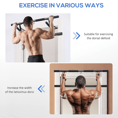 SPORTNOW Doorway Pull-Up Bar with Resistance Bands for Home Gym - Fitness Max