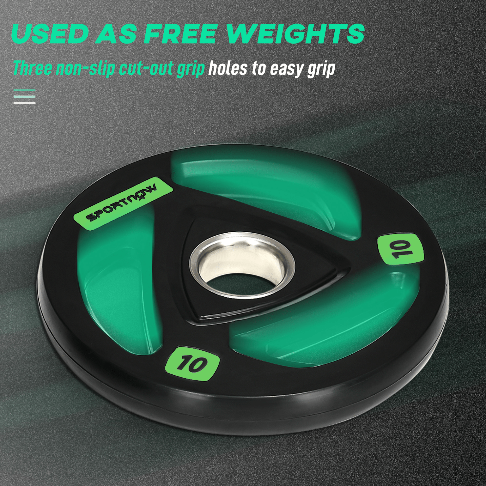 Tib Bar SPORTNOW Tib Bar with 2 x 10kg Olympic Weight Plates