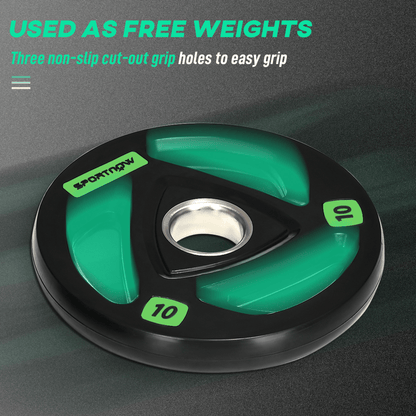 Tib Bar SPORTNOW Tib Bar with 2 x 10kg Olympic Weight Plates