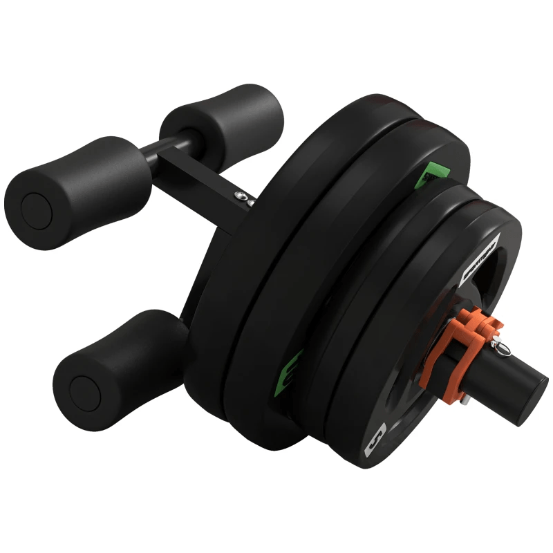 Tib Bar SPORTNOW Tib Bar with Olympic Weight Plates