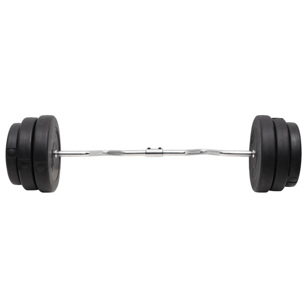 vidaXL Curl Barbell with 90 kg Plates: Versatile Equipment for Sculpting Strength - Fitness Max