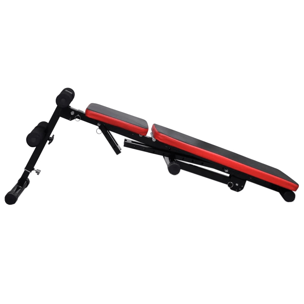 vidaXL Sit-up Bench with Barbell and Dumbbell Set for Home Gym - Fitness Max
