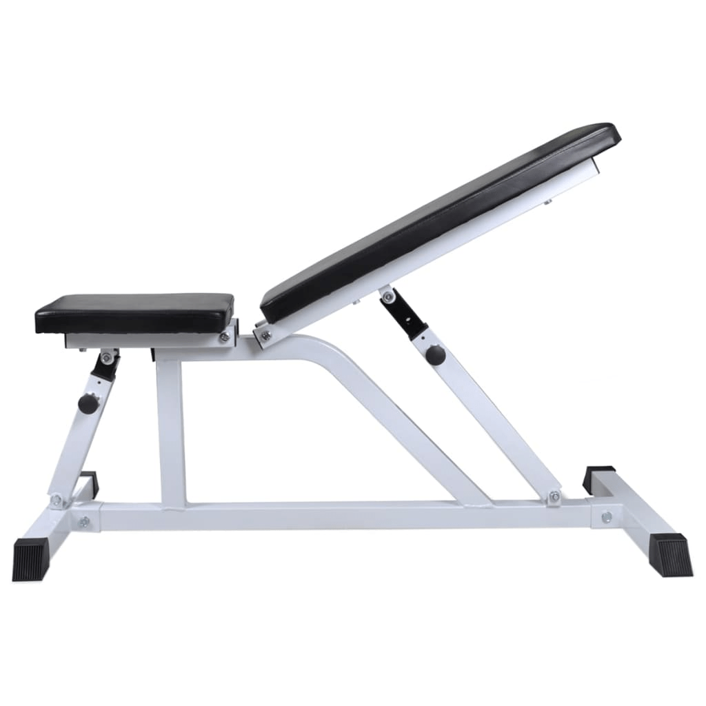 vidaXL Workout Bench with Barbell and Dumbbell Set 30.5 kg - Home Gym Gear - Fitness Max