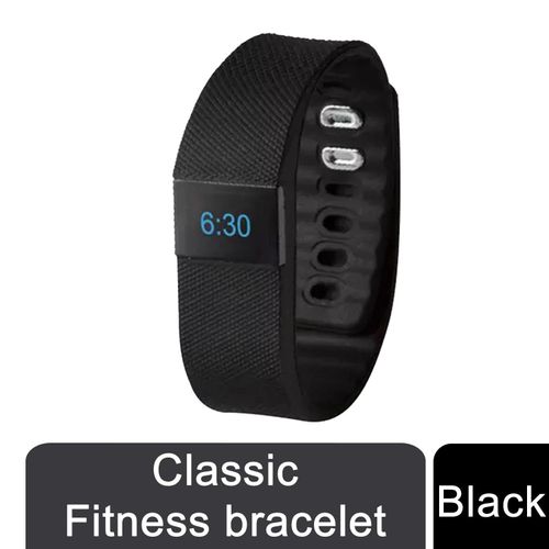 BAS-Tek Classic Bluetooth Fitness Tracker Bracelet in Black - Fitness Max