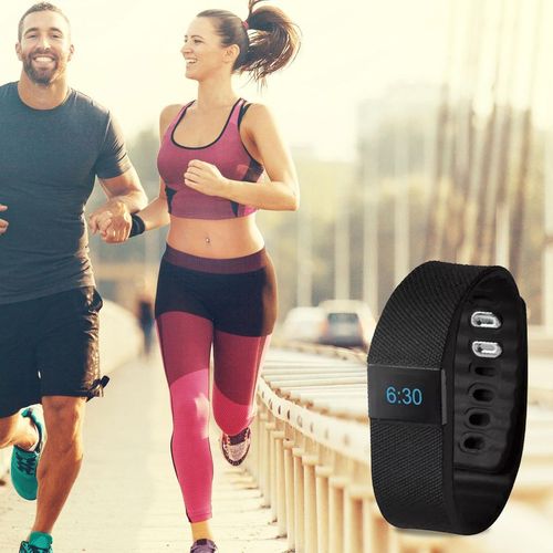 BAS-Tek Classic Bluetooth Fitness Tracker Bracelet in Black - Fitness Max