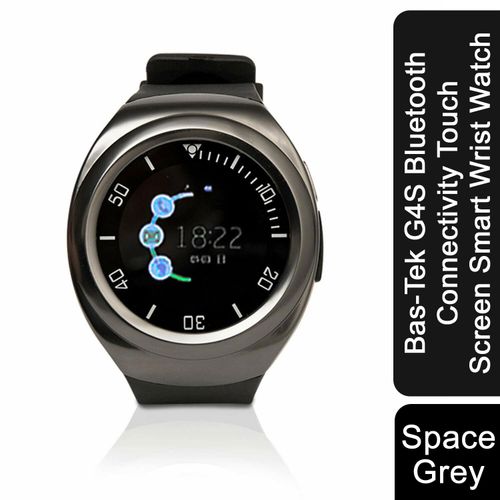 Bas-Tek G4S Bluetooth Touch Screen Smart Watch, Space Grey. - Fitness Max