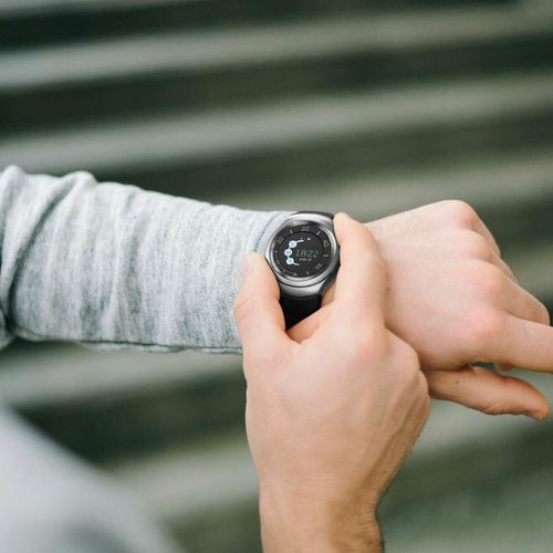Bas-Tek G4S Bluetooth Touch Screen Smart Watch, Space Grey. - Fitness Max