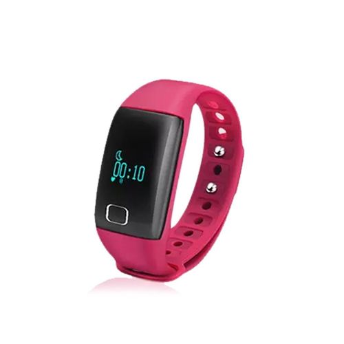 BaS-TeK T1 Waterproof Fitness Tracker with Heart Rate Monitor in Pink - Fitness Max