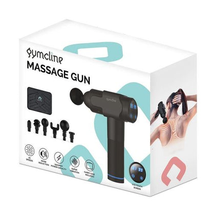 Gymcline Massage Gun with 2500mAh Battery, 20 Speeds & LCD, Grey - Fitness Max