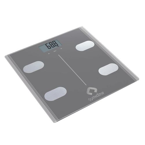 Gymcline Body Analysis Scale with BMI Report and Calorie Intake Guide, Grey - Fitness Max