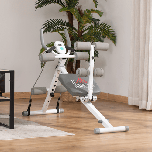 Foldable Adjustable Steel Frame Abdominal Trainer for Core Workout Exercise - Fitness Max
