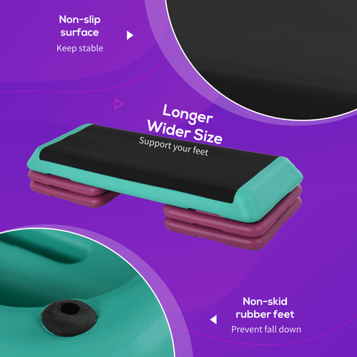 10/15/20cm Aerobic Steppers for Indoor Exercise by HOMCOM - Fitness Max