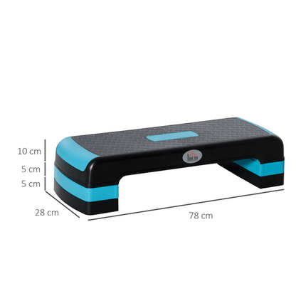 Adjustable Three-Level Aerobic Step Exercise Stepper for Home and Office - Fitness Max