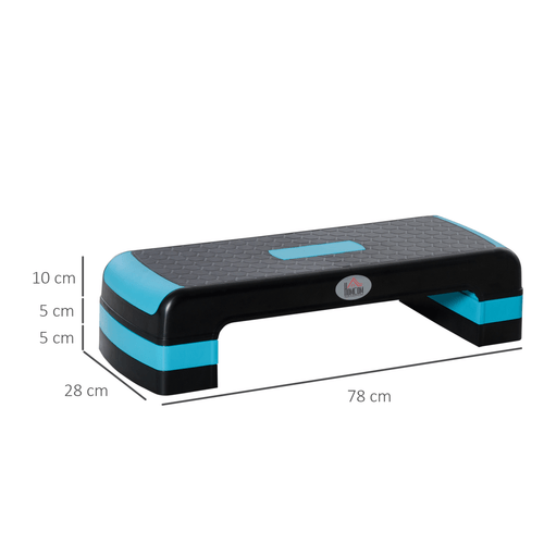 Adjustable Three-Level Aerobic Step Exercise Stepper for Home and Office - Fitness Max