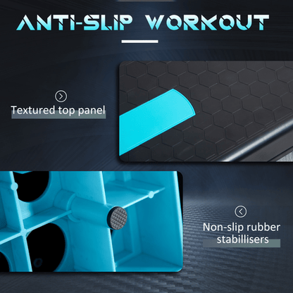 Adjustable Three-Level Aerobic Step Exercise Stepper for Home and Office - Fitness Max