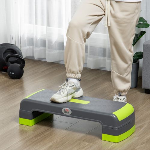 HOMCOM Three-Level Adjustable Aerobic Step Exercise Stepper for Home Office - Fitness Max