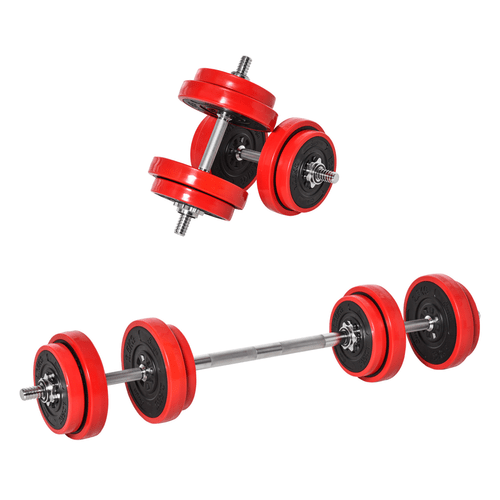 Adjustable 20KGS Dumbbell and Barbell Set for Home Gym Exercise - Fitness Max