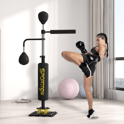 Boxing SPORTNOW Freestanding Boxing Bag with Reflex Bar and Speed Balls