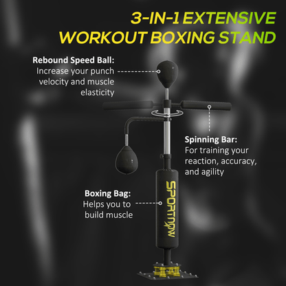Boxing SPORTNOW Freestanding Boxing Bag with Reflex Bar and Speed Balls