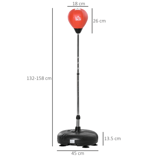 Adjustable height boxing training set with stable base for skill development. - Fitness Max