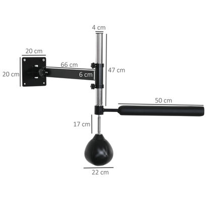 Boxing HOMCOM Wall Mount Speed Bag for Boxing