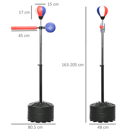 Boxing SPORTNOW Adjustable Speed Bag Stand with Reflex Bar, Multicolour
