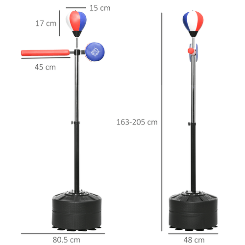 Boxing SPORTNOW Adjustable Speed Bag Stand with Reflex Bar, Multicolour