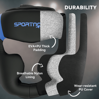 Boxing SPORTNOW Boxing Headguard with Adjustable Strap for Sparring