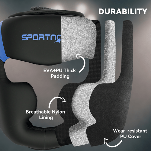 Boxing SPORTNOW Boxing Headguard with Adjustable Strap for Sparring