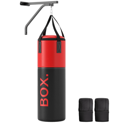 Boxing SPORTNOW Punch Bag with Boxing Gloves and Wall Bracket