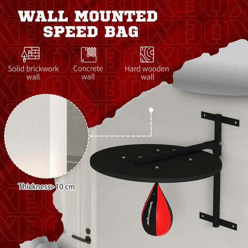 Boxing SPORTNOW Speed Bag Platform for Wall Mount Punching Bag Training