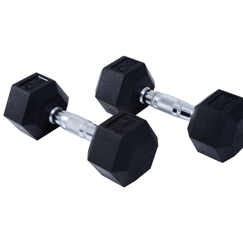 Hexagonal Dumbbells Kit for Home Fitness 2x5kg by HOMCOM - Fitness Max