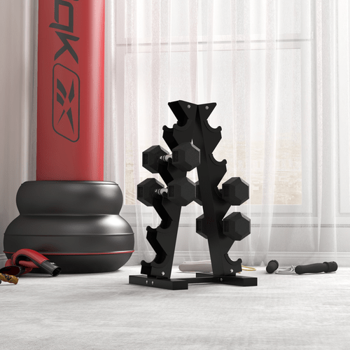 Hexagonal Dumbbells Kit for Home Fitness 2x5kg by HOMCOM - Fitness Max