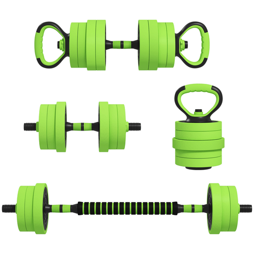 SPORTNOW Weight Dumbbells, Barbell, Kettlebell, Push Up Stand Set, 40kg - Fitness Max