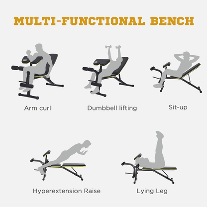 Workout Bench Versatile Sit Up Dumbbell Bench with Adjustable Height