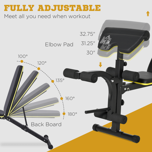 Workout Bench Versatile Sit Up Dumbbell Bench with Adjustable Height