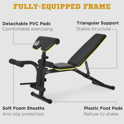 Workout Bench Versatile Sit Up Dumbbell Bench with Adjustable Height