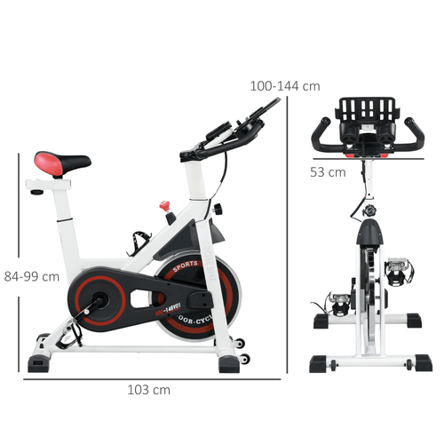 8kg Flywheel Exercise Bike with Adjustable Height and Resistance LCD Monitor HOMCOM - Fitness Max