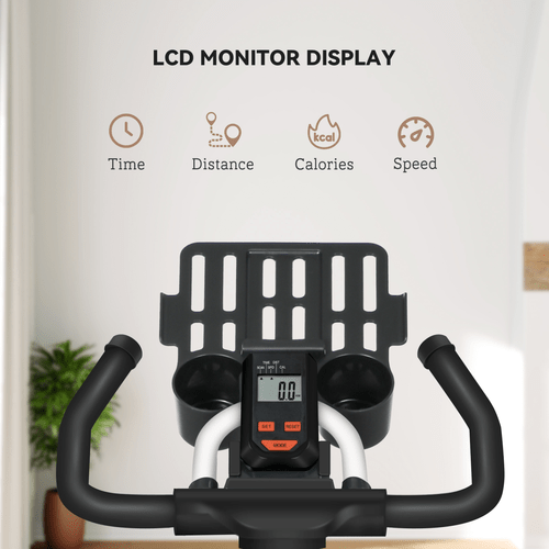 8kg Flywheel Exercise Bike with Adjustable Height and Resistance LCD Monitor HOMCOM - Fitness Max