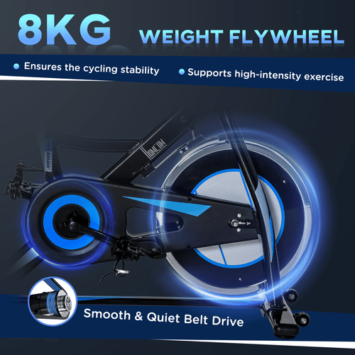 8kg Flywheel Indoor Cycling Bike: Adjustable, Quiet, Smooth Home Exercise - Fitness Max